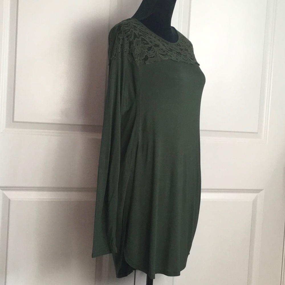 🎉 SALE Old Navy Green Lace Tunic Size Large - Picture 3 of 8